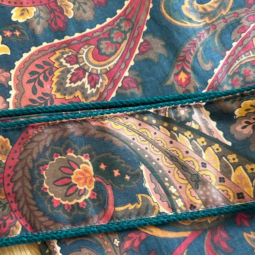 Croscill Derby Paisley Emerald Green curtains & extras. 3 curtains 84”LX48”W.